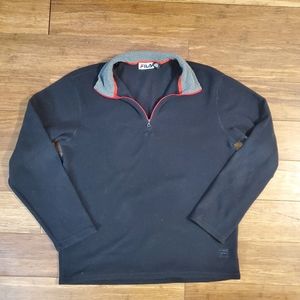 Fila fleece pullover, black with grey collar